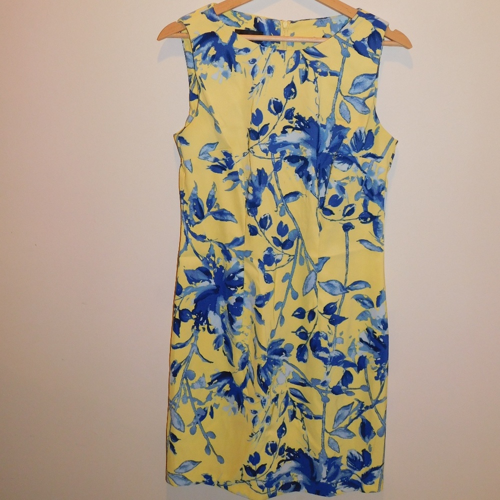 Alyx Yellow & Blue Floral Sheath Dress
